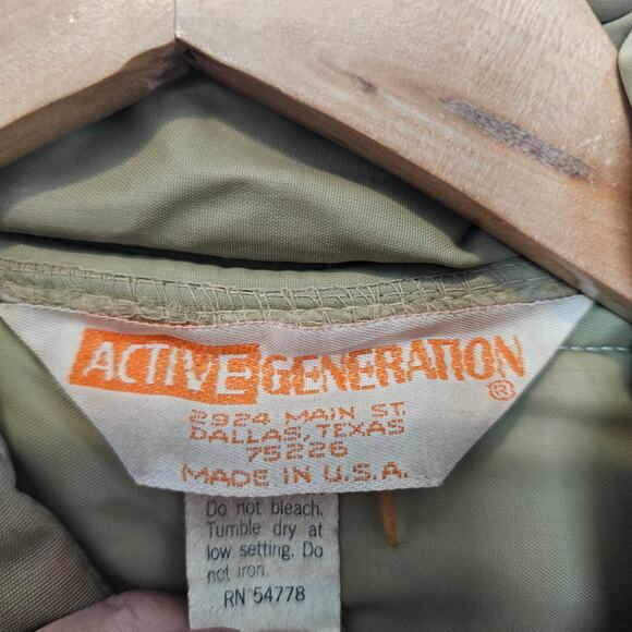 Vintage Puffer Coat Mens Small Tan Brown 80s Utility Farm Ranch Western Warm - Picture 12 of 13